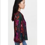 Farm Rio Women’s Bird Flowers Pleated Shirt Multicolor Photo 4