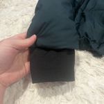 Athleta Goose Down Puffer Winter Coat Navy Blue Women’s Small Full Zip EUC Photo 5