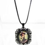 Handmade  Retro Cartoon Witch Pinup Necklace  – Gothic Charm Collection Photo 0