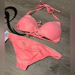 NWT Push Up Just Beach Cheeky Pink Two Piece Bikini Swim | Bathing Suit Size M Photo 1
