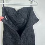 Alexis  Textured Strapless Black Mini Bodycon Cocktail Dress Size Small Photo 3