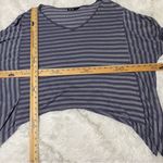 Seven7 stripe gray silver metallic top dolman sleeve Women’s Size 18 / 20 Photo 7