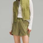 Lululemon ၂၀၀၃၇NWT Water-Repellent Grid Fleece Hiking Vest Bronze Green/Yellow Pear lulul Photo 0