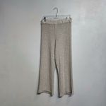 Free People  Beach Cream Knit Pull On High Waist Pants Sz M Photo 1