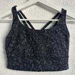 Lululemon Women's Black Patterned Sports Bra Photo 0