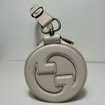 Gucci GG Blondie Logo Small Leather Circle Cylindrical Barrel Shoulder Bag Purse Photo 5