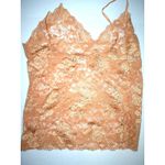 Natori NWT New Designer Josie Lace Camisole Top Womens Sheer Copper M Adjustable Photo 4