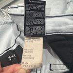 3x1 NYC Adelia Denim Skirt Women's Size 30 Light Wash Raw Hem Front Slit Blue Photo 3