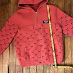 G-Star  Raw Denim zip up hooded pink knit jacket size small Photo 2