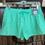 Lauren James  Mint Green Print Shorts Womens Medium Elastic Drawstring Photo 1