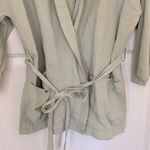 Dress Me Linen Seafoam Wrap Jacket Large Green Photo 2