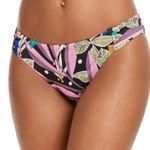 Bar III BAR III Shirred Hipster Bikini Bottom Hidden Jungle Swimsuit sz Small NWT Photo 0