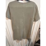 ZARA  Womens Olive Green Short Sleeve Shift‎ Dress Pockets Casual Minimalist Photo 5