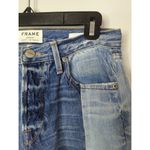 frame denim Nouveau Le Mix Jeans Colorblocked Distressed Cropped Size 26 Photo 6