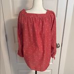 Old Navy | Women's Red/White Print Square Neck Top with Ties on Sleevees Photo 5