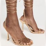 Schutz  Women’s Thea Heels Metallic Gold Shoes Size 9.5 Photo 1