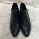 Heiress Black Leather Embossed Zipper Booties 7 B Photo 3