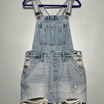 Abercrombie & Fitch  Overall Skirt Light Wash Denim Mini Dress Women’s Size S Photo 0