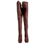 Wandler Brown Leather ‘Anne’ Over The Knee Thigh High, Heeled Boots, Size 40 Photo 6