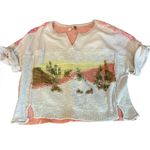 Pilcro  Anthropologie Desert Intarsia Sweater Tee Womens Size Medium Cotton Photo 8