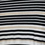 White House | Black Market  Black‎ White Tan 3/4" Sleeve Open Front Cardigan EUC XS Photo 6