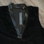 Tahari  Rosalyn Sleeveless Velvet V-Neck Blouse Photo 3