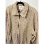 Kristen Blake Apres Fleece Jacket Full Zip Collared Oversized Cozy Neutral XL Tan Photo 1
