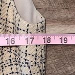 Ann Taylor  Tweed Mock Neck Flounce Dress Cream Black Size 8 NWT‎ Photo 7