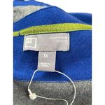 JCP Cashmere Blend Cardigan 1X Blue Gray Stripe Long Sleeve Button Front NWT Photo 4