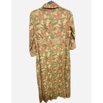 Victoria Dunn Button Down Midi Shirt Dress Peach Colored Floral Size Small NWT Orange Photo 3