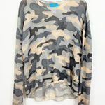 Islefield Cashmere Camo Print Sweater Gray Beige Photo 0