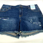 Cat & Jack Women's Distressed‎ Denim Shorts Dark wash XXL 18 PLUS New w/tags Blue Size undefined Photo 0