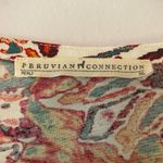Peruvian Connection  Multicolor Paisley Abstract 3/4 Sleeve Top Women's size XL Photo 2