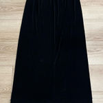 Flax Vintage  Black Acetate Pull On Maxi Skirt Size L Photo 0
