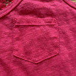 American Eagle ‎ Hot Pink Lace Back Crop Tank Top Chest Pocket Photo 5