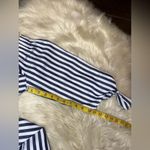 Boston Proper  navy and white off the shoulder dress sz medium Photo 4