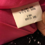 Women’s Blazer coat ‘Lily’ black white with pink Med vintage fitted made in USA Photo 7