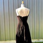 1950s Vintage Black Velvet Circle Skirt Dress Size M Photo 6