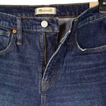 Madewell  SZ 27 Stovepipe Full-Length Jeans Hi-Rise Zip-Fly Pocket Whiskered Blue Photo 2