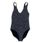 Athleta  Seycheless Black White Dot Print One Piece Swimsuit M Scoop Neck Photo 2