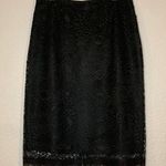 Gilar vintage guipure lace lined pencil skirt back zip eyelash hem black 6 Photo 0