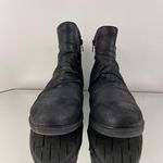 Baretraps Black Oiled Faux Leather Ruched Zipper Detail Yuno Ankle Booties Photo 6