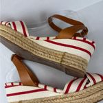 Tory Burch Red and Tan Espadrilles with Striped Design Size 9 Photo 9