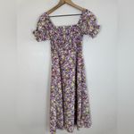 O.P.T. Purple Floral Go On A Date Puff Sleeve Midi Dress size XS $145 Photo 6