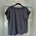 EXPRESS Black V-Neck Cap Sleeve Blouse Casual Office Work Top Photo 1