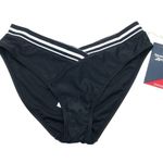 Reebok Womens Bikini Swim Bottom High Leg V Front Black Quick Dry UPF 50+ M Photo 2