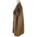 Chico's Floral Embroidered Sweater Long Duster Cardigan Jacket Tan Size Large Photo 8