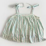 Stoney Clover Lane  Target Green White‎ Linen Blend Tie Strap Tank Top 1X Photo 1