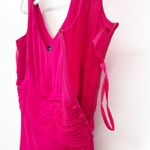 Ann Taylor Womens Vintage 100% Silk Chiffon V-Neck Sleeveless Dress Size 6 Pink Photo 5