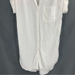 Anthropologie  Cloth & Stone Short Sleeve White Button Down Pocket Shirt Dress Photo 3
